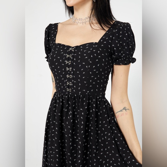 Disturbia Mortem Floral Print Midi Dress US 16 / UK 20 - Picture 7 of 11